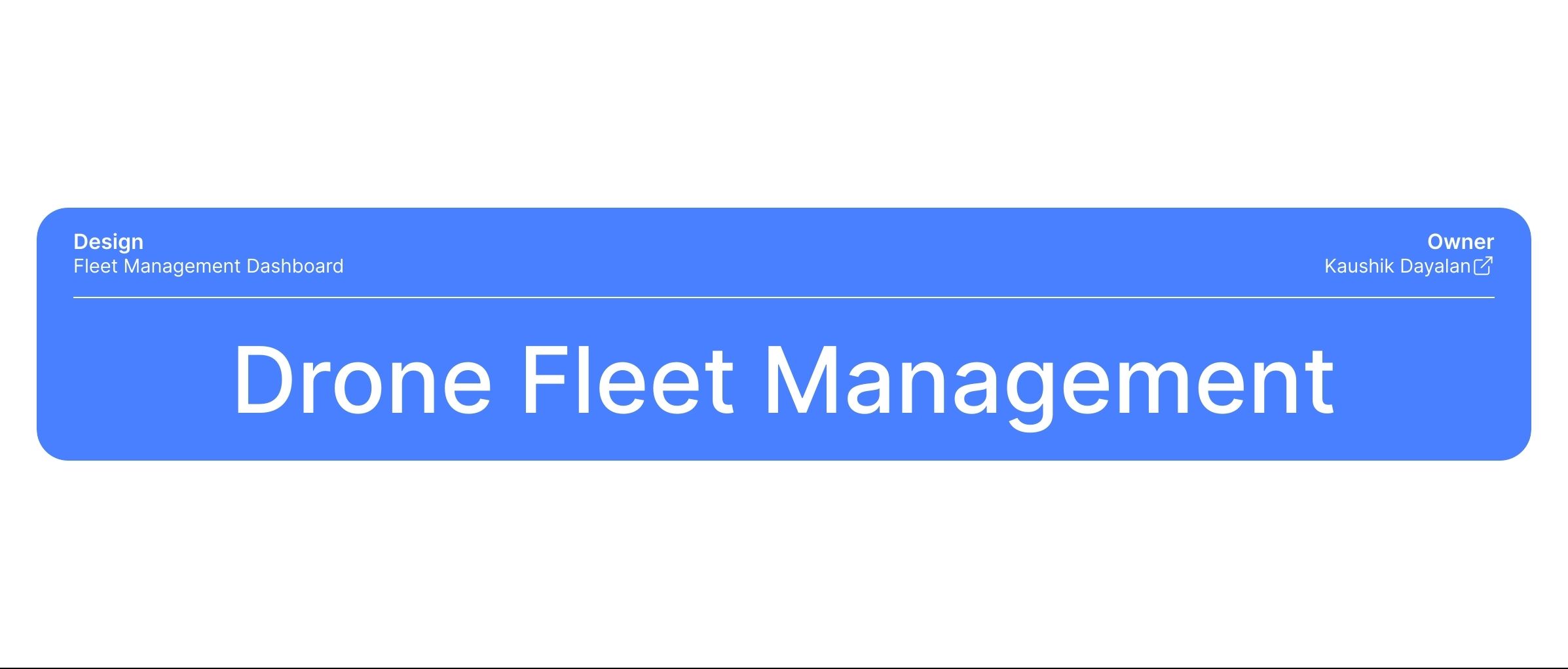Drone Fleet Management — design cover