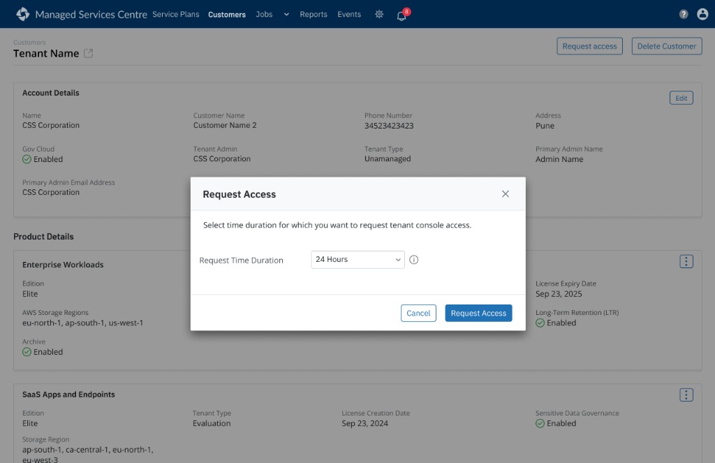 Access request flow